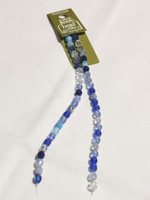 Group of Blue Faceted Beads