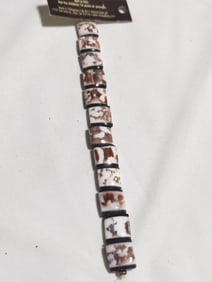Group of Patterned Square Beads
