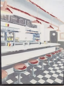 Diner Canvas Wall Art by Joseph Cates
