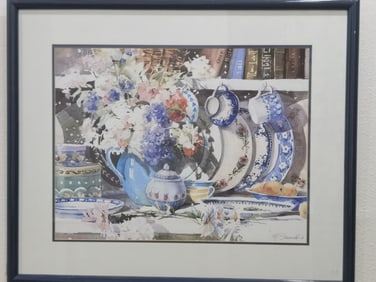 Vintage Still Life Oil Painting, Signed M. Simandl