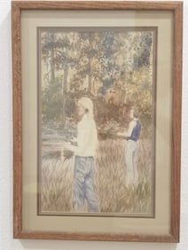 Anonymous Figure Watercolor Painting