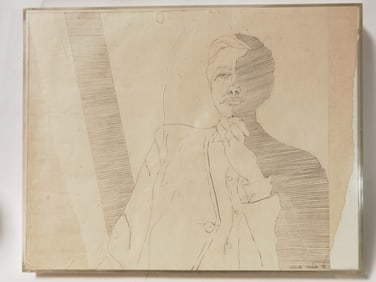 1973 Pencil Portrait, Signed Julie Ingle