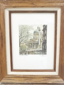 Cathedral Etching, Signed