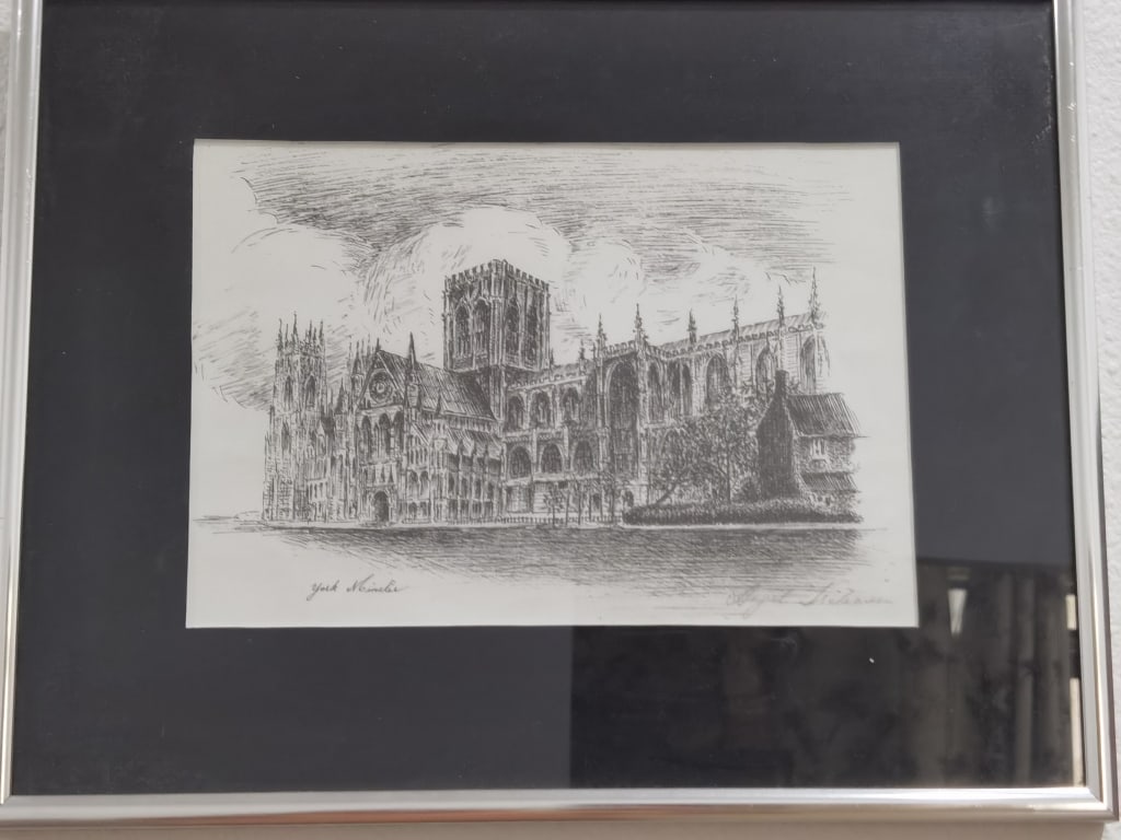 "York Minster" Etching, Signed: "York Minster" Etching, Signed, 11.5in by 14.5in