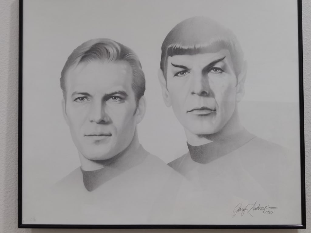 1989 Star Trek Pencil Drawing, Signed Gary Sadomp (1 of 3)