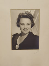 1939 Vintage Black and White Portrait Photo, Signe