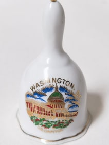 Vintage Porcelain Washington Dinner Bell