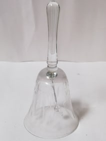 Vintage Etched Glass Dinner Bell