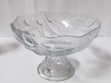 Vintage Glass Footed Compote