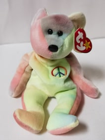 1996 Ty Peace Bear Beanie