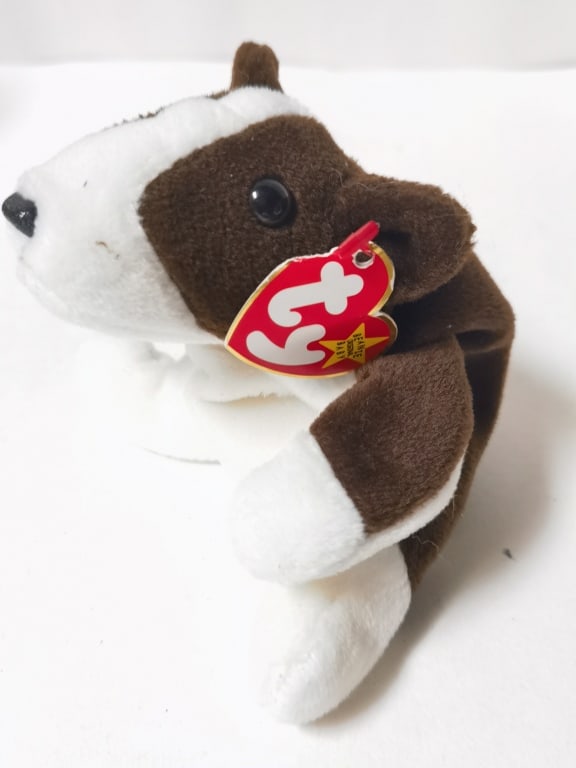 1997 Ty Bruno the Bull Terrier Beanie: 1997 Ty Bruno the Bull Terrier Beanie, 9in