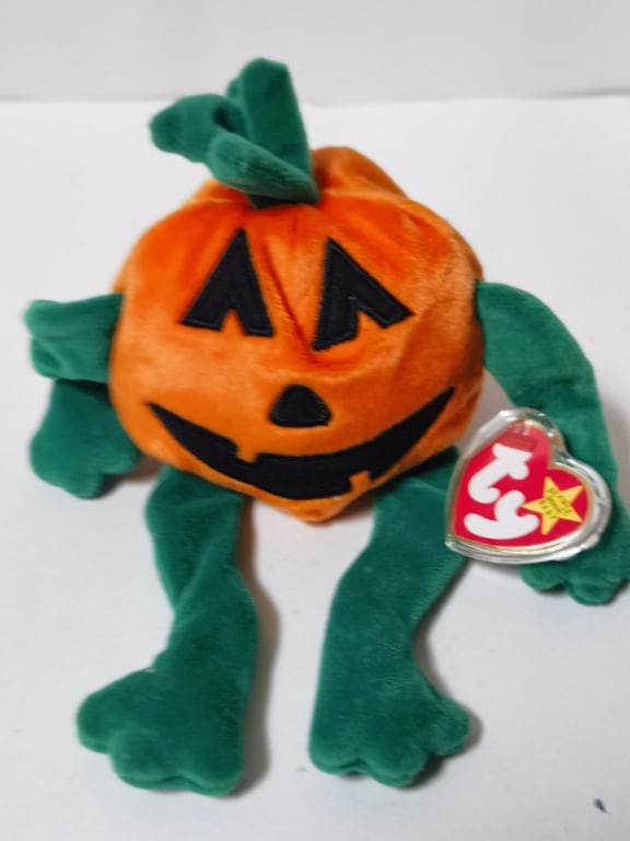 1998 Ty Pumkin the Pumpkin Beanie: 1998 Ty Pumkin the Pumpkin Beanie, 9in