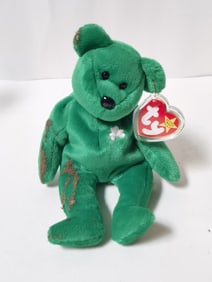 1997 Ty Green Erin Bear Beanie