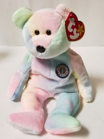 1999 Ty Birthday Bear Beanie