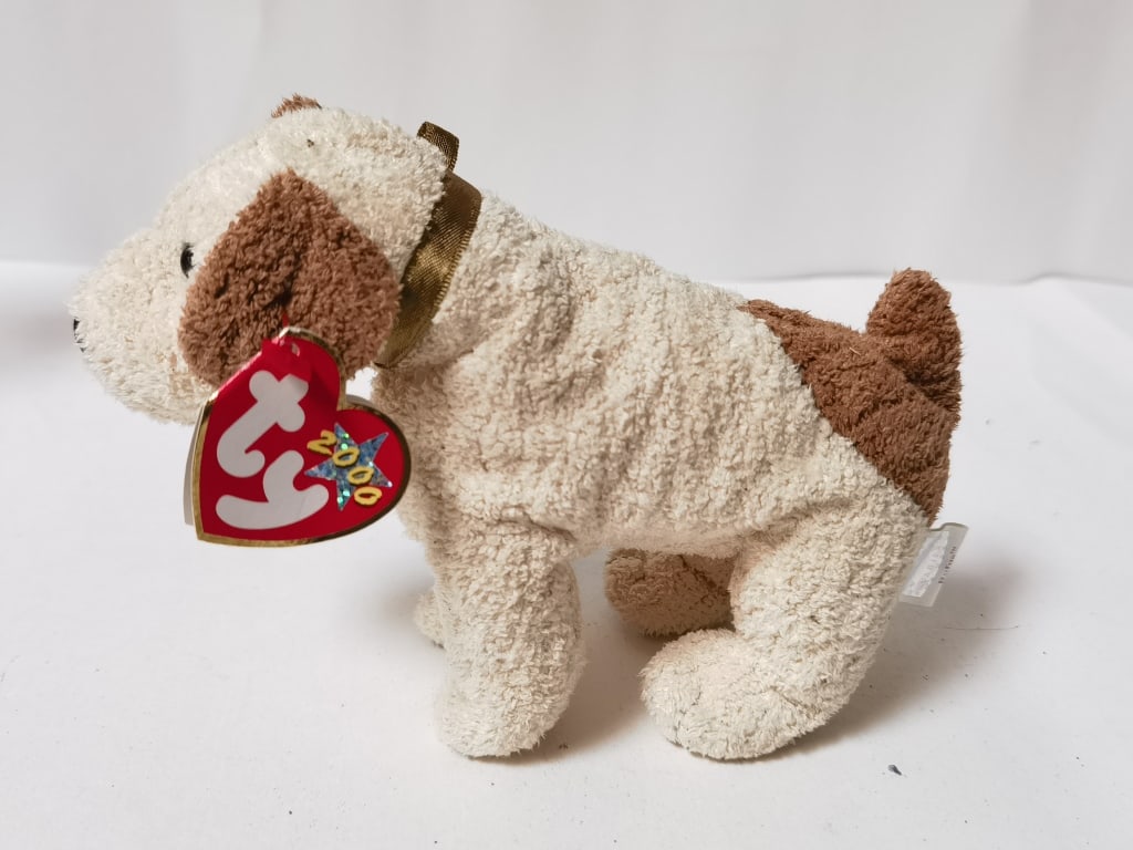 2000 Ty Rufus the Dog Beanie: 2000 Ty Rufus the Dog Beanie, 7.5in
