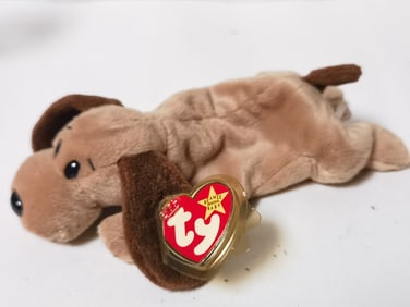 1993 Ty Bones the Dog Beanie