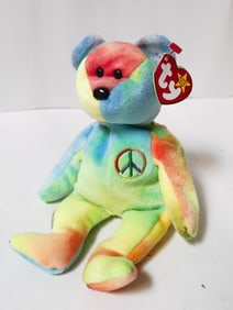 1996 Ty Peace Bear Beanie