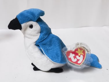 1997 Ty Rocket the Blue Jay Beanie