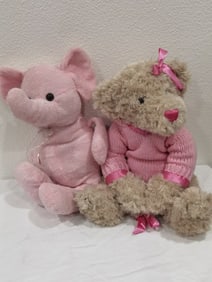 (2) Pink Plushies