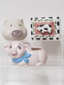 Group of Porcelain Pig Wares