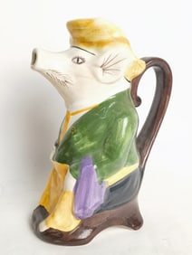 Vintage Portugese Porcelain Pig Pitcher