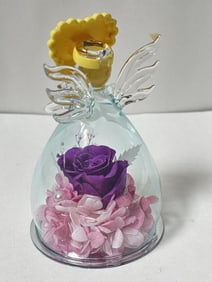 Glass Floral Table Decor