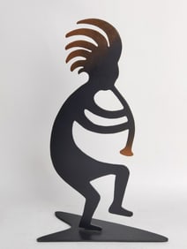 Vintage Kokopelli Native American Metal Book End