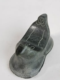 Vintage Signed USSR Soapstone Carved Eskimo Mother