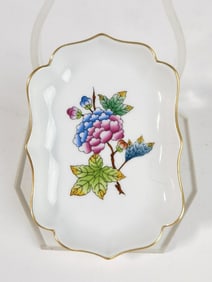 Herend Hungary Porcelain Gilt Rim Plate