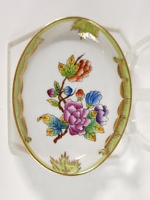 Herend Hungary Porcelain Gilt Rim Plate