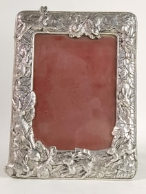 1987 Arthur Court Metal Rabbit Photo Frame
