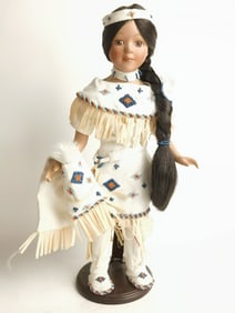 Vintage Native American Porcelain Doll
