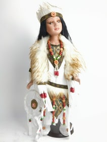 Vintage Native American Porcelain Doll