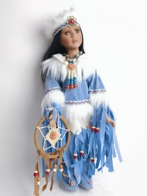 Vintage Native American Porcelain Doll