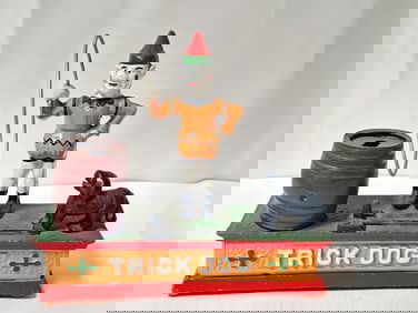 Cast Iron Trick Dog Mechanical Bank