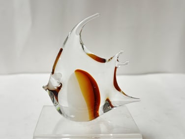 Vintage Mujrano Italy Art Glass Fish