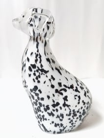 Vintage Murano Italy Art Glass Dalmatian Dog