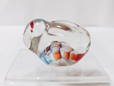 Vintage Millefiori Art Glass Rabbit