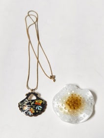 Enamel and Art Glass Pendants