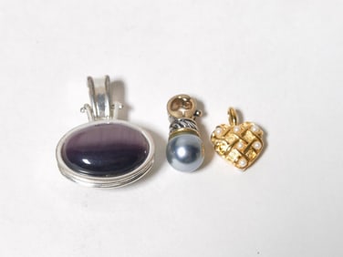 (3) Costume Necklace Pendants