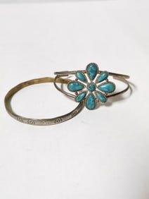 (2) Sterling Silver Bangle Bracelets