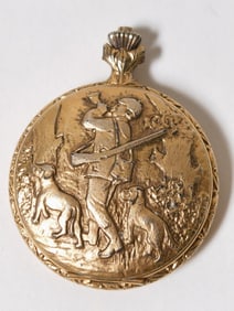 American Heritage Gold Tone Pocket Watch