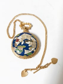 Weisi Gold Tone Asian Style Pocket Watch