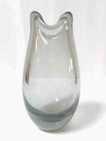 Vintage Homegaard Smokey Gray Glass Vase