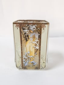 Goebel Artis Orbis Mucha "Winter 1900" Glass Vase