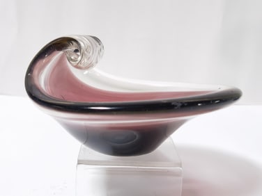 Vintage Murano Italy Amethyst Glass Bowl