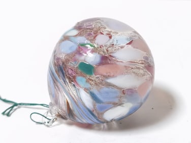 Vintage Splatter Art Glass Ornament