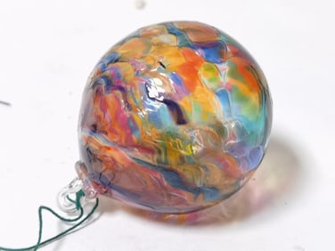 Vintage Witchball Art Glass Ornament