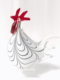 Vintage Murano Italy Art Glass Rooster
