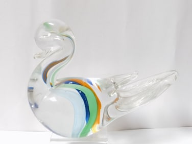 Vintage Murano Italy Art Glass Duck